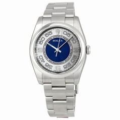 Rolex Oyster Perpetual 36 mm Silver and Blue Dial Stainless Steel Automatic Men's Watch 116000SABLSAO