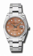 Rolex Oyster Perpetual Date Pink Dial Men's Watch 115200PASO