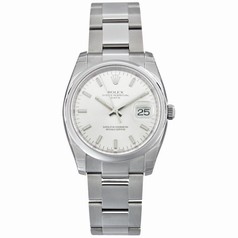 Rolex Oyster Perpetual Date Silver Dial Men's Watch 115200SSO