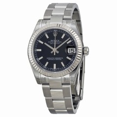 Rolex Datejust Black Dial Automatic Stainless Steel Ladies Watch 178274BKSO