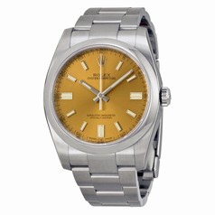 Rolex Oyster Perpetual White Grape Dial Stainless Steel Band And Case Men's Watch 116000