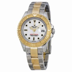 Rolex Yachtmaster White Dial Oyster Bracelet 18k Yellow Gold Ladies Watch 169623WSO