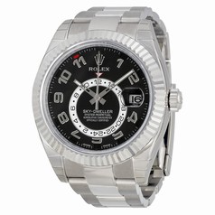 Rolex Sky Dweller Black Dial 18K White Gold Automatic Men's Watch 326939BKRO