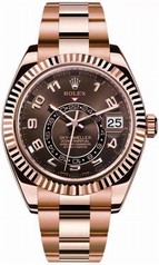 Rolex Sky Dweller Chocolate Dial 18K Rose Gold Automatic Men's Watch 326935CHAO