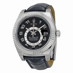 Rolex Sky-Dweller Black Dial 18K White Gold Automatic Men's Watch 326139BKAL