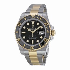 Rolex Submariner Black Index Dial Stainless Steel and 18kt Yellow Gold Oyster Bracelet Men's Watch 116613BKSO