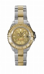 Rolex Yacht Master Champagne Dial Two Tone 18kt Yellow Gold 29 MM Ladies Watch 169623CSO