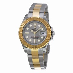 Rolex Yacht Master Grey Dial Two Tone 18kt Yellow Gold 29 MM Ladies Watch 169623GYSO