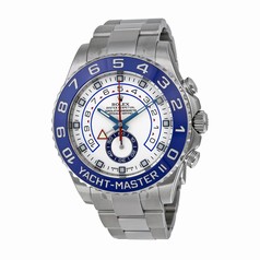 Rolex Yacht Master II White Dial Blue Bezel Stainless Steel Automatic Men's Watch 116680WAO