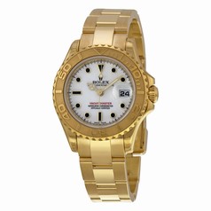 Rolex Yacht-Master White Automatic 18kt Yellow Gold Ladies Watch 169628WSO