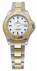 Rolex Yachtmaster White Dial Oyster Bracelet Two Tone Men's Watch 168623WSO