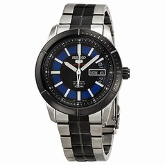 Seiko 5 Blue and Black Dial Two-tone Stainless Steel Men's Watch SRP343