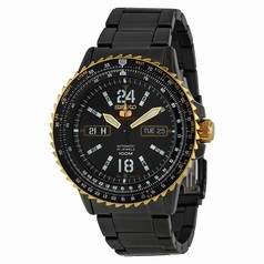 Seiko 5 Sport Automatic Black Dial Black PVD Stainless Steel Men's Watch SRP356