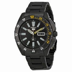 Seiko 5 Sports Automatic Black Dial Black Ion-plated Stainless Steel Men's Watch SRP363