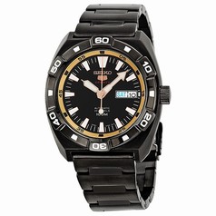 Seiko 5 Sports Automatic black Dial Black PVD Men's Watch SRP287