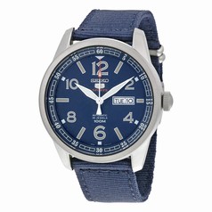 Seiko 5 Sports Automatic Blue Dial Blue Canvas Men's Watch SRP623