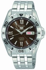 Seiko 5 Sports Automatic Brown Dial Stainless Steel Men's Watch SNZH81