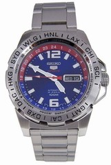 Seiko 5 Sports Blue Dial Stainless Steel Automatic Men's Watch SRP681