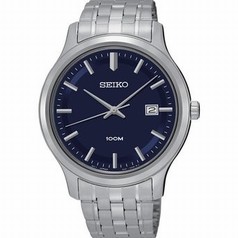Seiko Blue Dial Stainless Steel Quartz Men's Watch SUR143