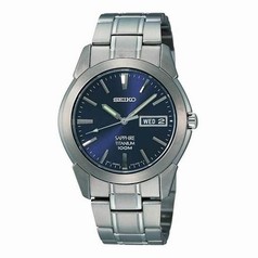 Seiko Blue Dial Titanium Men's Watch SGG729