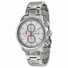Seiko Chronograph Silver White Dial Stainless Steel Men's Watch SNAF43