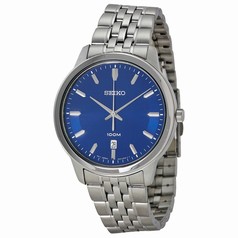 Seiko Classic Blue Dial Stainless Steel Men's Watch SUR029
