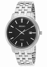 Seiko Classic Neo Black Dial Stainless Steel Men's Watch SUR109