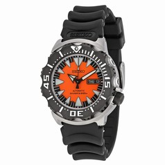 Seiko Divers Automatic Black & Orange Dial Stainless Steel Men's Watch SRP315