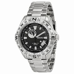 Seiko GMT Automatic Black Dial Stainless Steel Men's Watch SSA091