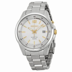 Seiko Kinetic Silver Dial Stainless Steel Men's Watch SKA601