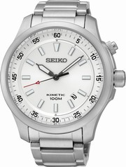 Seiko Kinetic Silver Dial Stainless Steel Men's Watch SKA683