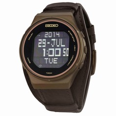 Seiko Matrix Digital Display Brown Leather Men's Watch STP019