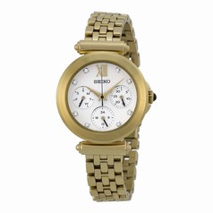 Seiko Multi-Function White Dial Gold-plated Ladies Watch SKY698