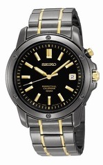 Seiko Perpetual Calendar Black Ion-plated Men's Watch SNQ045