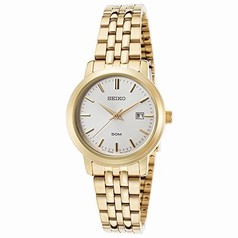 Seiko Silver Dial Gold-plated Ladies Watch SUR824