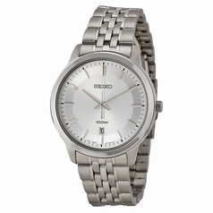 Seiko Silver Dial Stainless Steel Men's Watch SUR027