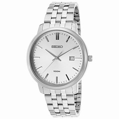Seiko Silver Dial Stainless Steel Men's Watch SUR105
