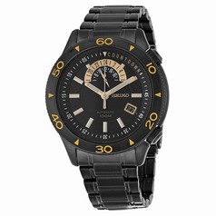 Seiko Superior Automatic Black Dial Black Ion-plated Stainless Steel Men's Watch SSA187