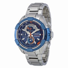 Seiko Velatura Chronograph Yachting Timer Blue Dial Stainless Steel Men's Watch SPC143