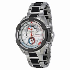 Seiko Velatura Chronograph Yachting Timer Silver Dial Stainless Steel Men's Watch SPC145