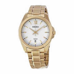 Seiko White Dial Gold-plated Men's Watch SGEG64