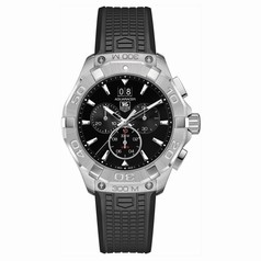 Tag Heuer Aquaracer Black Dial Chronograph Rubber Strap Men's Watch CAY1110.FT6041