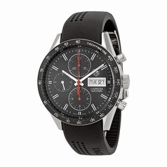 Tag Heuer Carrera Automatic Chronograph Black Dial Black Rubber Men's Watch CV201AHFT6014
