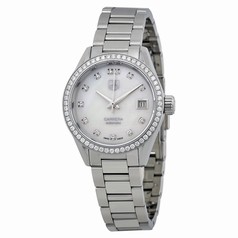 Tag Heuer Carrera Automatic Mother of Pearl Diamond Dial Stainless Steel Ladies Watch WAR2415.BA0770