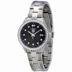 Tag Heuer Carrera Black Dial Diamond Ladies Watch WV1412BA0793