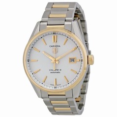 Tag Heuer Carrera Calibre 5 Automatic Silver Dial Two-tone Watch WAR215BBD0783