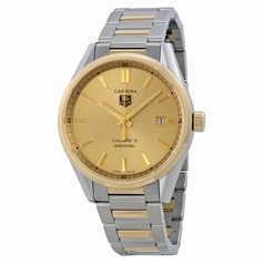 Tag Heuer Carrera Calibre 5 Gold Dial Stainless Steel Yellow Gold Men's Watch WAR215ABD0783