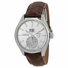 Tag Heuer Carrera Calibre 8 Automatic Silver Dial Brown Leather Men's Watch WAR5011.FC6291
