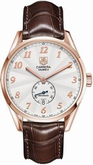 Tag Heuer Carrera Heritage Silver Dial Brown Leather Automatic Men's Watch WAS2140.FC8176