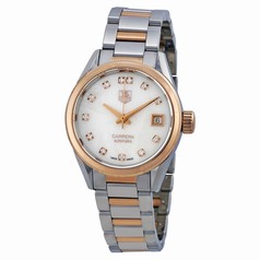 Tag Heuer Carrera White Mother of Pearl Dial Automiatic Ladies Watch WAR2452.BD0772